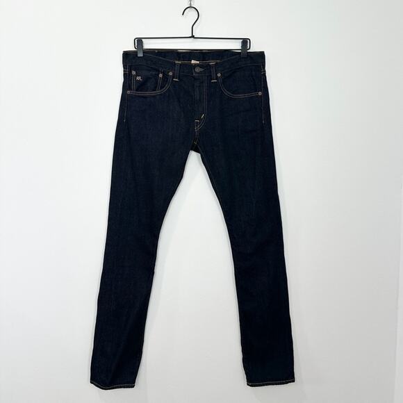 Ralph Lauren Double RL Stretch Skinny Fit Shuttle Woven Selvedge Denim Jean 30 - Picture 1 of 9